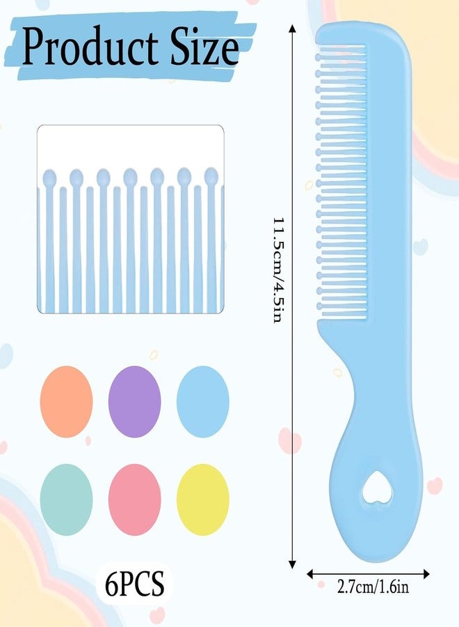 Pluzmecalm 6Pcs Colorful Round Tip Baby Cute Comb Small CuteNewborn Infant Hair Combs Baby Grooming Hairdressing - Image 2